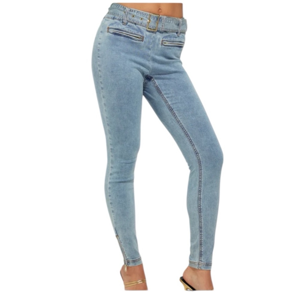 Generation love new with tag size XXS Mikki Belt‎ Jeggings in light blue